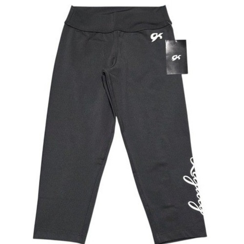 GK Elite Sportswear Legacy Gymnastics Capri Leggings Activewear Kids Size 14 NEW